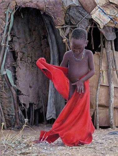 Maasai. Pastel sobre Pastelmat. 68x52 cm. 2014